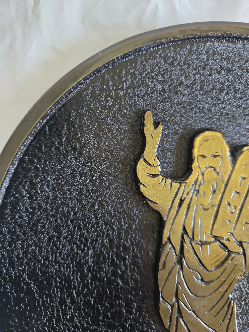 Moses Figurine Wall Hanging New 8 Inch Metal Israel